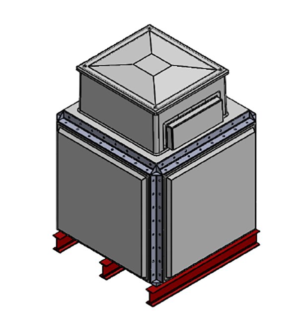 Purewater 1520 Litre GRP Sectional Water Tank, Totally Internally Flanged Base AB Airgap