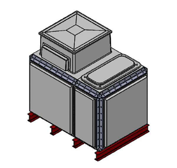 Purewater 2182 Litre GRP Sectional Water Tank, 1.5x1x1 Totally Internally Flanged AB Airgap