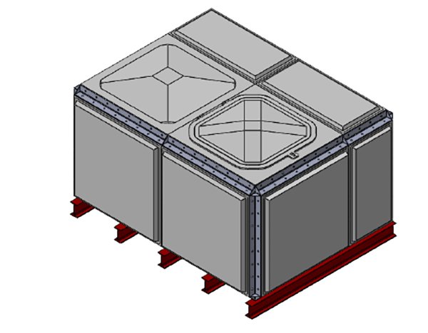 Purewater 4079 Litre GRP Sectional Water Tank, 2x1.5x1 Totally Internally Flanged (TIF)