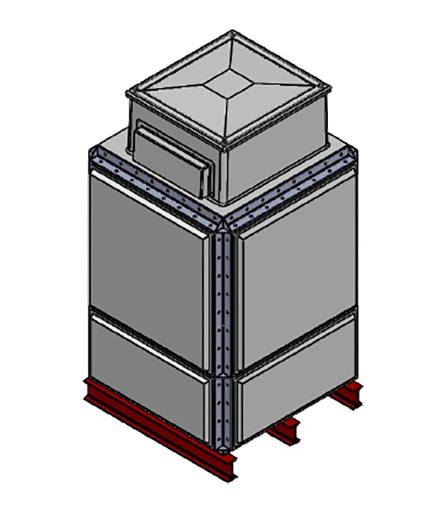 Purewater 2182 Litre GRP Sectional Water Tank, Totally Internally Flanged AB Airgap