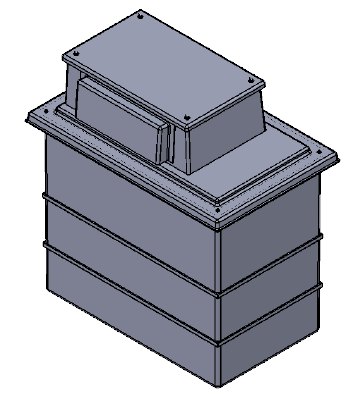 Purewater 650 Litre Type AB Air Gap GRP Break Tank, Insulated, Cat 5