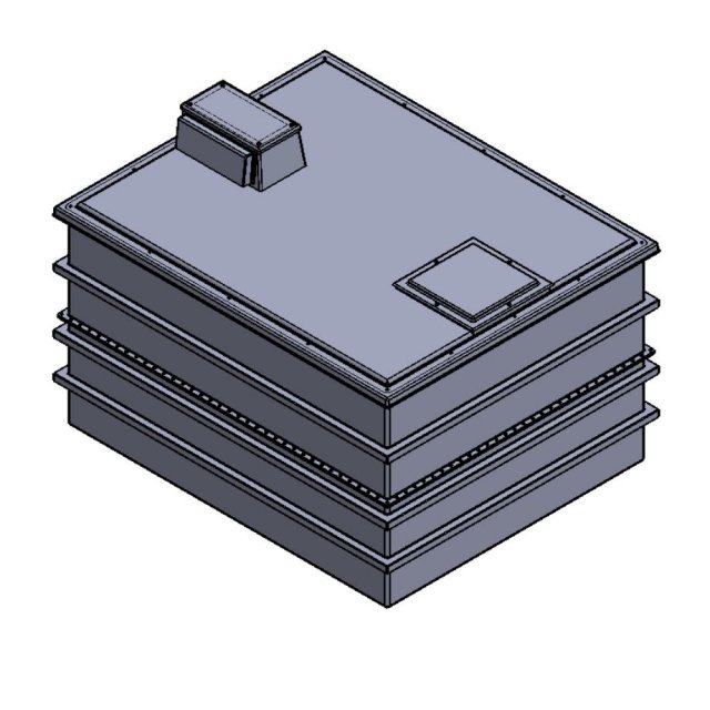 7500 Litre Type AB Air Gap GRP Water Tank - Two Piece Insulated, Cat 5