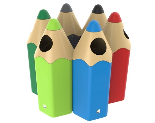 Paxton Novelty Pencil Shaped Bins - 70L