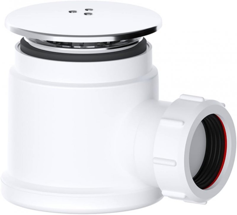 50mm Compact Chrome Shower Trap - Easy-Clean Waste