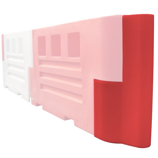 Heavy Duty Road Barrier End Stop - Red