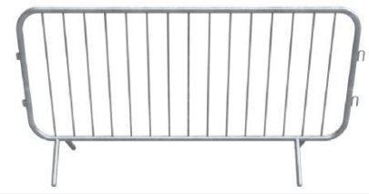 Oaklands Plastics Steel Temporary Pedestrian/Crowd Barrier, 2300mm