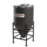 1600L Cone Tank Black with Frame