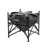 Enduramaxx 1500L cone tank with 45 degree base and frame in black
