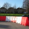 Pack (2) 1 metre Evo Road Traffic Safety Barriers, one Red, one White