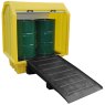 2 Drum Lockable Bunded Pallet with Hard Cover - optional ramp