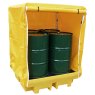 4 Drum Covered Spill Pallet Bund