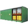24 IBC / 96 Drum Steel Dual Purpose Sliding Door Storage Unit