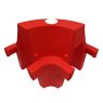 EVO corner section for Evo 1m and 1.5m Safety Barriers, Red