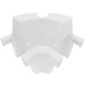 EVO corner section for Evo 1m and 1.5m Safety Barriers, White