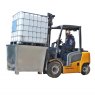 Galvanised Steel IBC Spill Pallet being forklifted