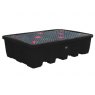 Nestable Double IBC Spill Pallet - black