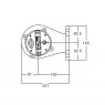 Hippo 100 Sewage Pump, Horizontal Discharge top dimensions