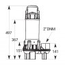 Hippo 100 Sewage Pump, Vertical Discharge dimensions