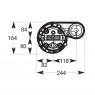 Hippo 100 Sewage Pump, Vertical Discharge top dimensions