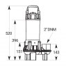 Hippo 200 Sewage Pump, Vertical Discharge Dimensions