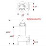 Hippo 80-150 Sewage Pump, Horizontal Discharge Dimensions