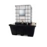 Nestable Single IBC Spill Pallet - Black with IBC