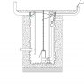 Sewage Pumping station, Single Pump, in the ground diagram