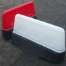 Pack (2) Mirus Self Weighted Barriers, one Red and one White