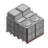 7500 Litre GRP Sectional Water Tank, 2.5x2x1.5 Internally Flanged Base, Divided, AB Airgap