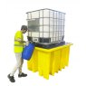 Stackable IBC Bund Spill Pallet being used