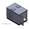 6000 Litre GRP Pump Enclosure with built in Tank, AG air gap 12000-6000