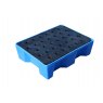 Romold Spill drip tray with grate, 66 Litre Blue