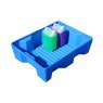 Romold Spill drip tray with grate, 66 Litre Blue