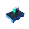 Romold Spill drip tray with grate, 66 Litre Blue