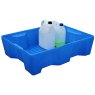 Romold Spill drip tray with grate, 66 Litre Blue