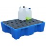 Romold Spill drip tray with grate, 66 Litre Blue