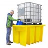 Nestable IBC Spill Pallet with Drip Tray being used