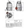 Calpeda GXV 25-6 Submersible Dirty Water Pump Dimensions