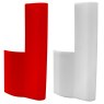 Pack (2) Heavy Duty Road Barrier End Stops - Red and White