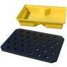 Spill drip tray with grate, 43 Litre