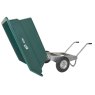 Wheelbarrow fully tipped side view