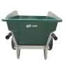 Green Wheelbarrow view from the handles